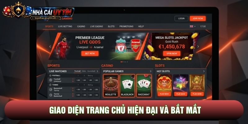 Giao diện trang chủ hiện đại và bắt mắt Giao diện trang chủ hiện đại và bắt mắt
