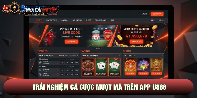 Trải nghiệm cá cược mượt mà trên app U888 Trải nghiệm cá cược mượt mà trên app U888